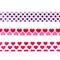 Wrapables Masking Tape Washi Tapes Valentine Hearts Washi Tape Set of 3